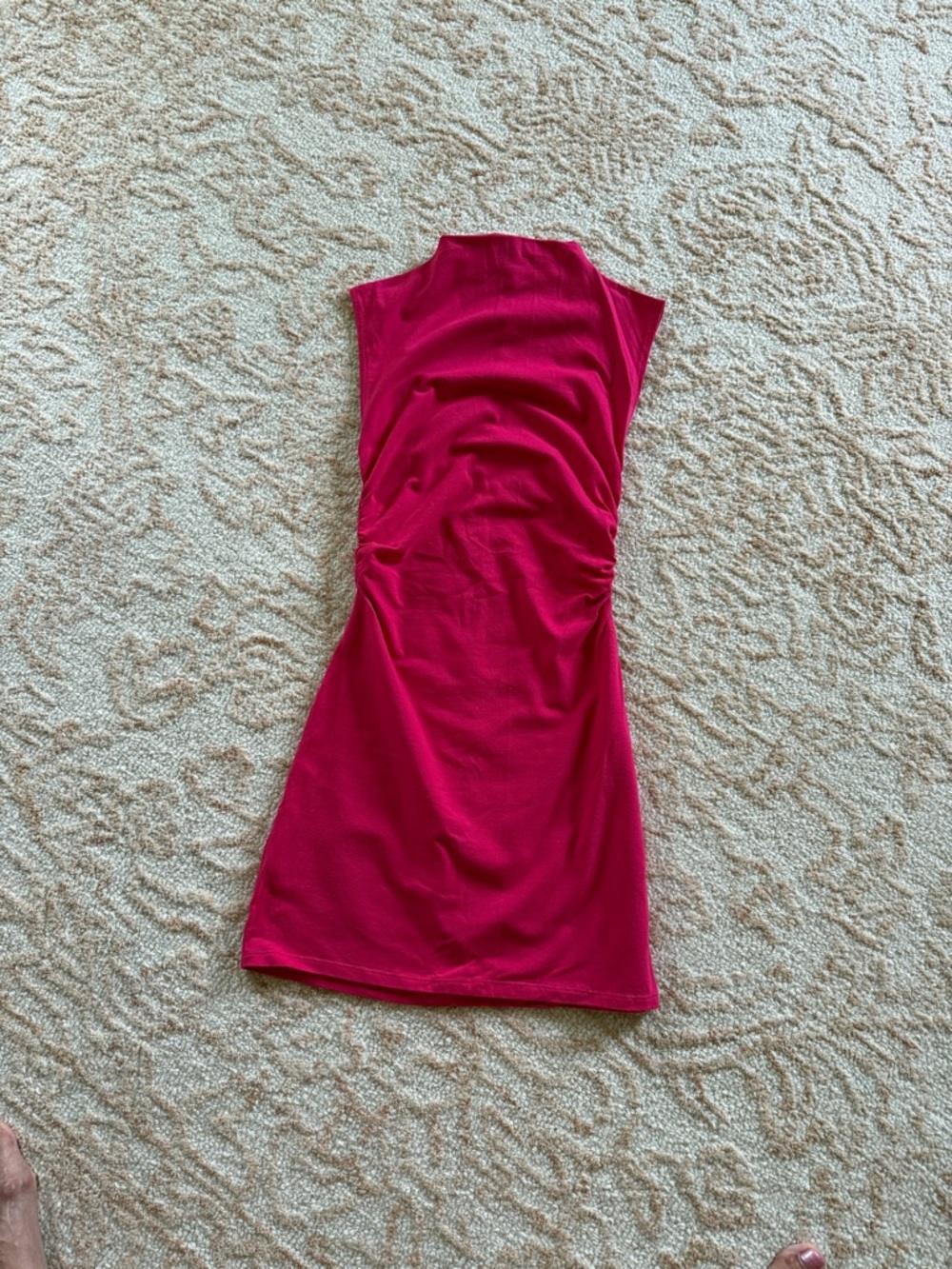 Reformation Sleeveless Fitted Hot Pink Dress